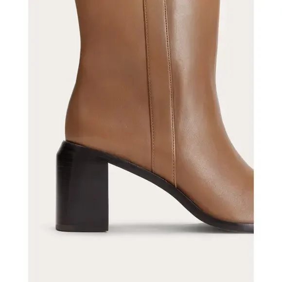 NEW Everlane The Outlaw Boot Saddle Brown Leather Boots Size 8 - Picture 5 of 8